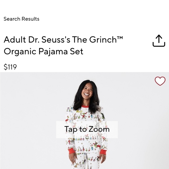 Pottery Barn kids. Adult Dr. Seuss's The Grinch  Pajama Set Size M unisex - Picture 7 of 8